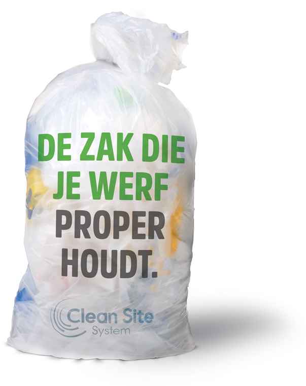 De zak die je werf proper houdt